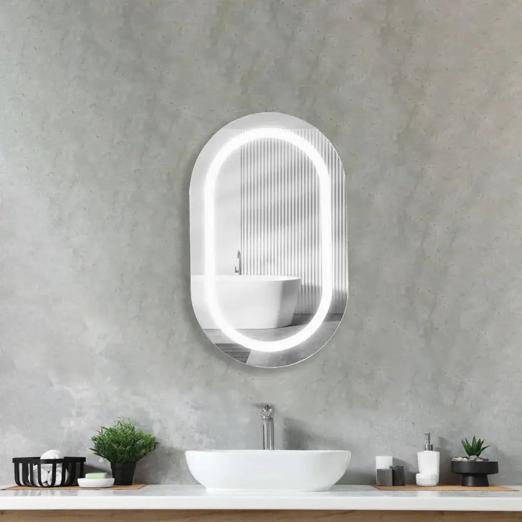 Miroir Capsule à LED Moderne avec Verre Dépoli et Bivolt Havenly