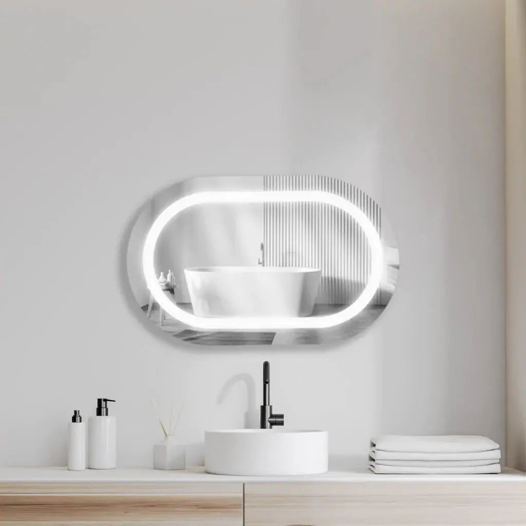 Miroir Capsule à LED Moderne avec Verre Dépoli et Bivolt Havenly