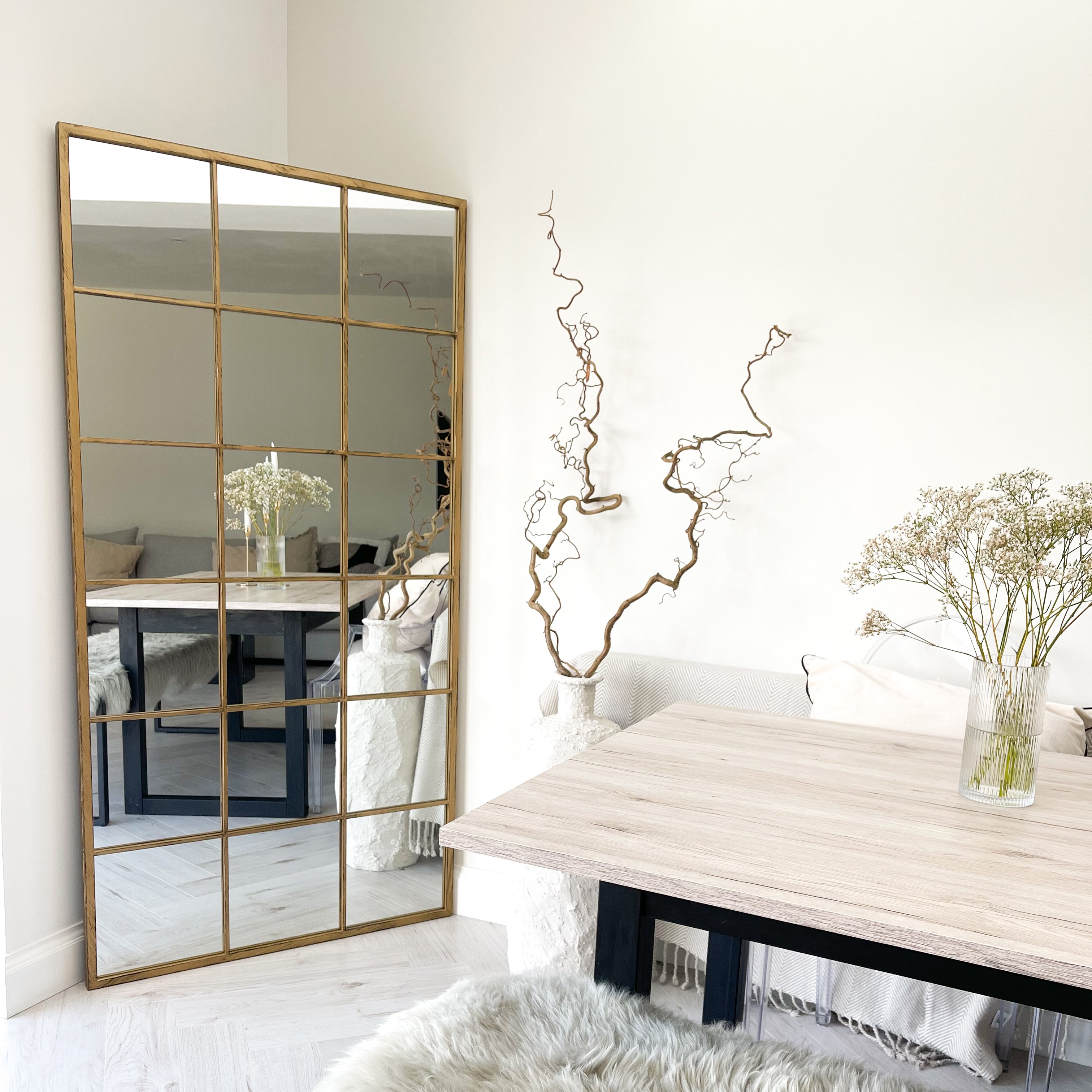 Miroir Brooklyn Pleine Longueur en Métal Doré 180x90 cm Havenly