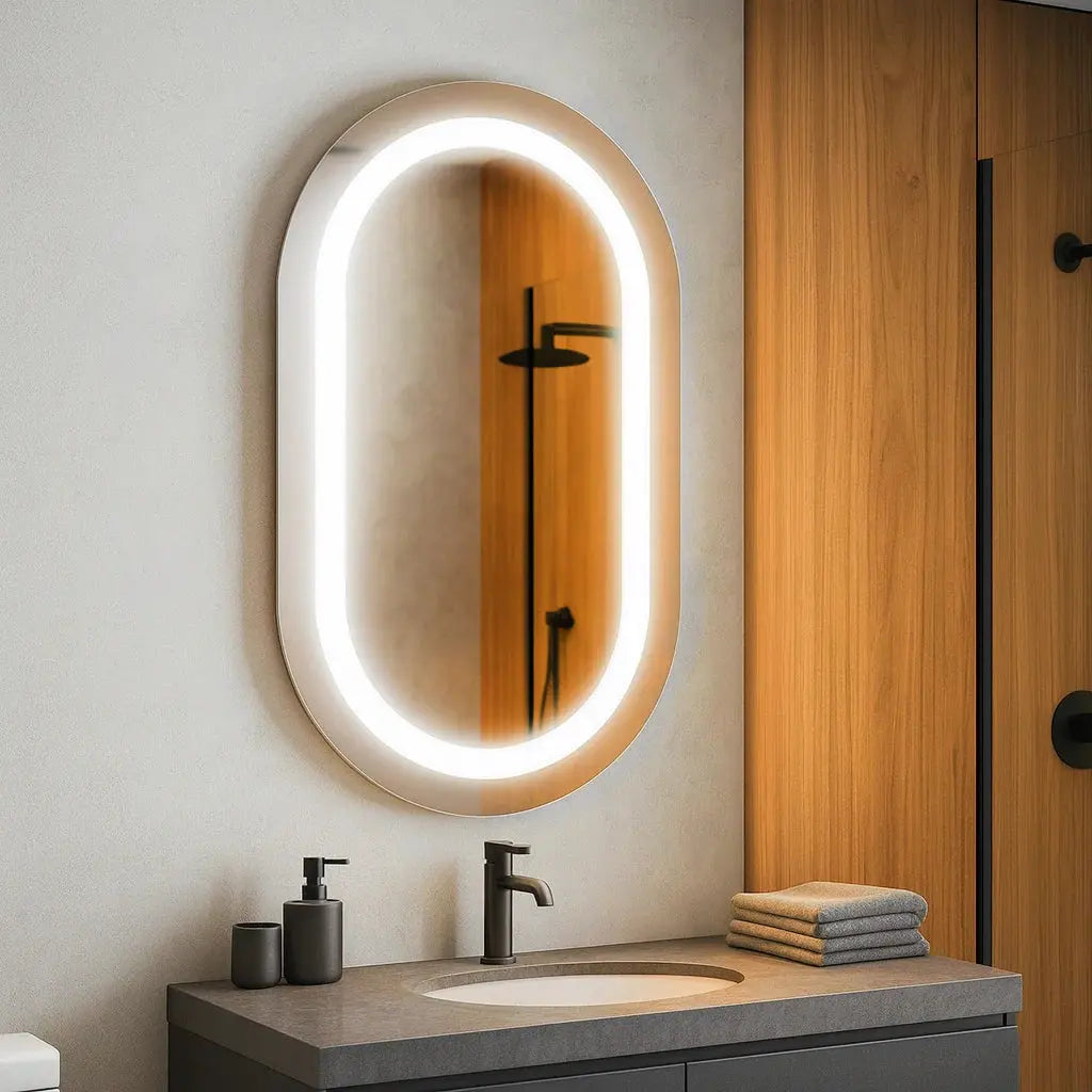 Miroir Capsule à LED Moderne avec Verre Dépoli et Bivolt Havenly