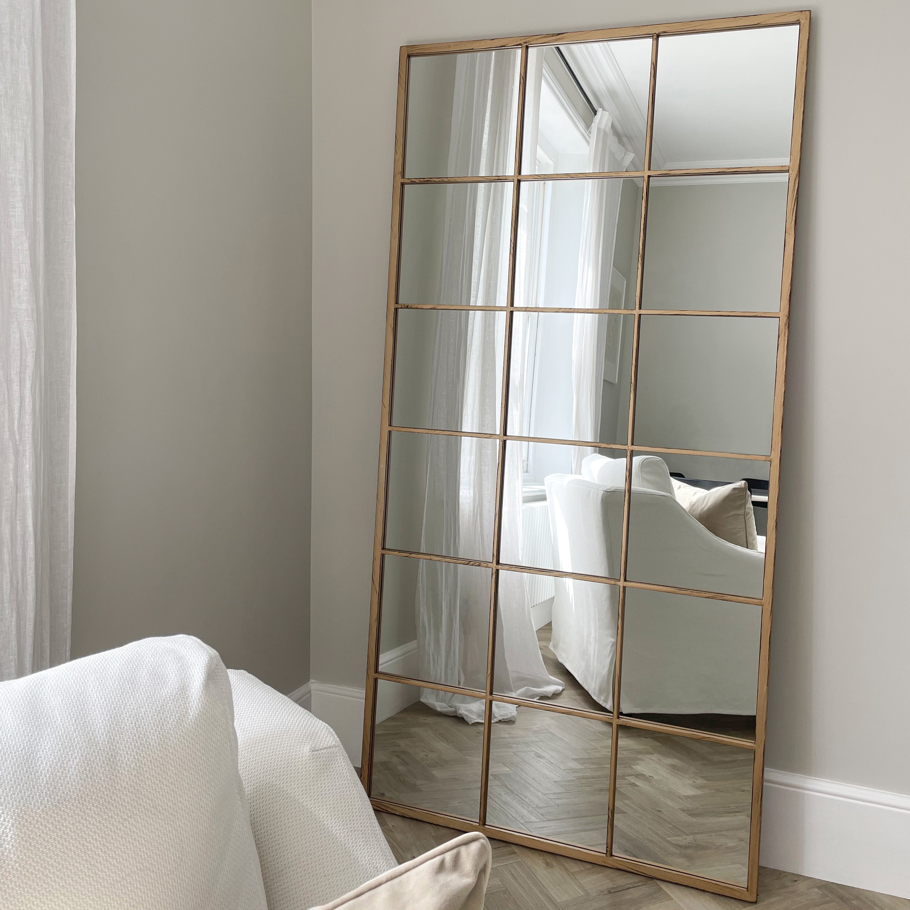 Miroir Brooklyn Pleine Longueur en Métal Doré 180x90 cm Havenly
