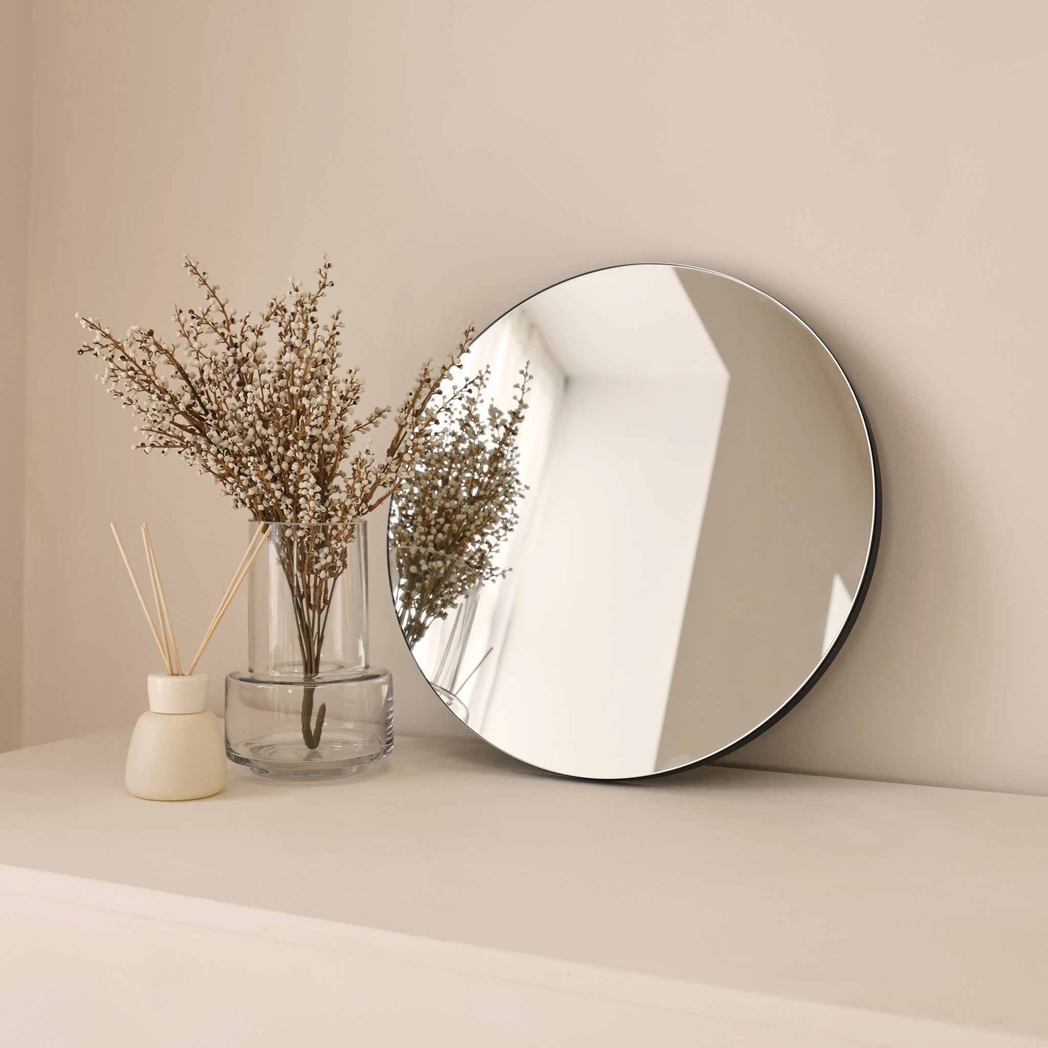 Miroir Mural Circulaire Edge sans Cadre 40 x 40 cm Havenly