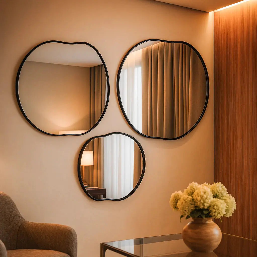 Miroir Mural Organique Moderne 115x105 cm